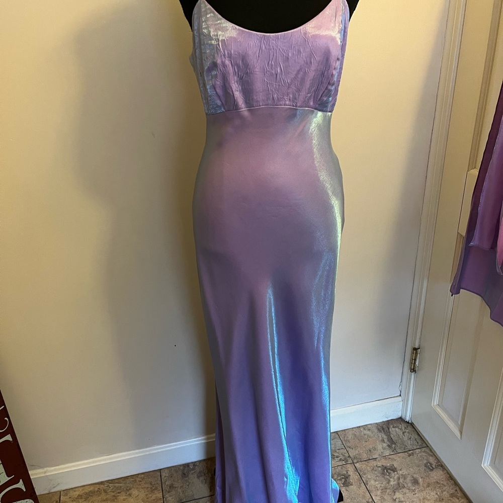 Iridescent Purple Evening Gown